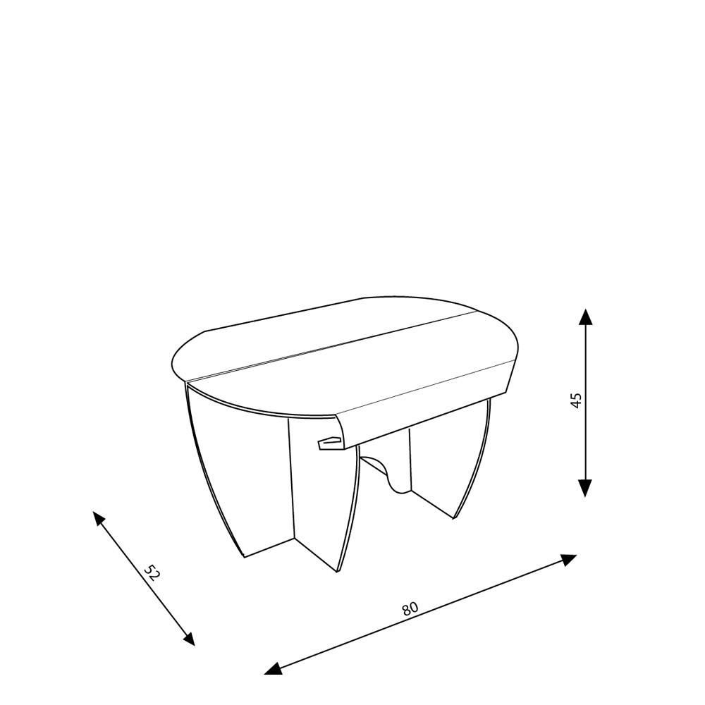 Table basse ellipse