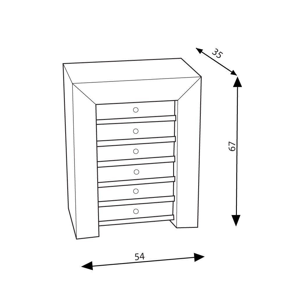 Commode 6 tiroirs