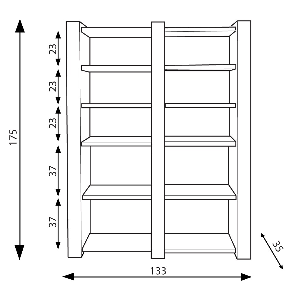 Etagère haute double cozus