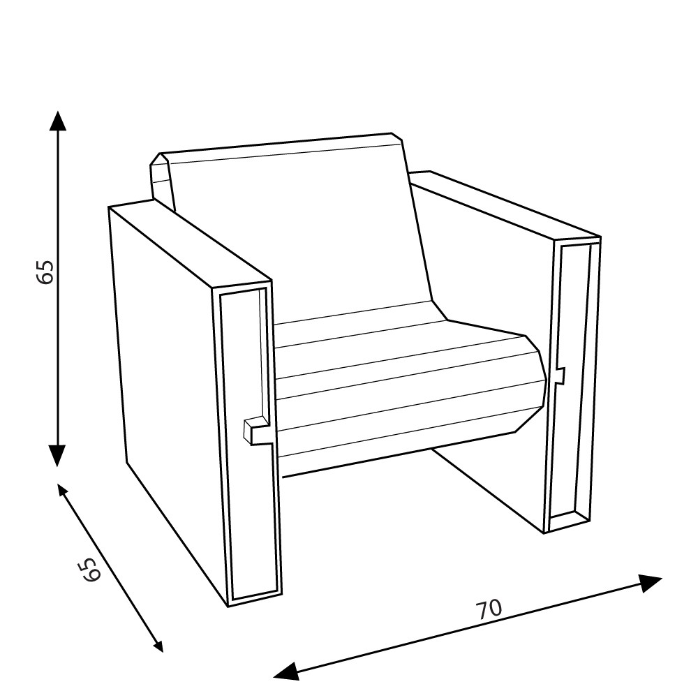 Fauteuil cozus imprimé