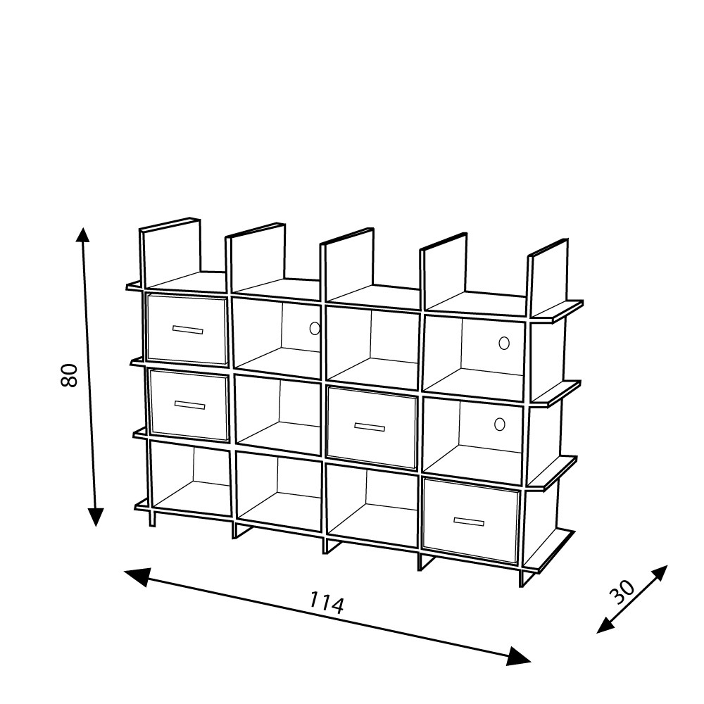 Etagère à tiroirs