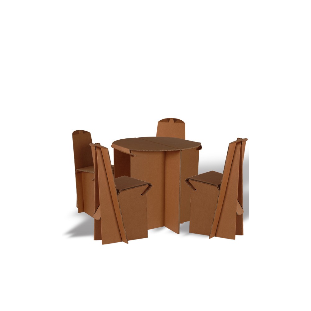 Pack table ronde + 4 chaises