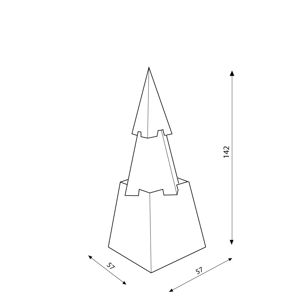 Sapin pyramide imprimé