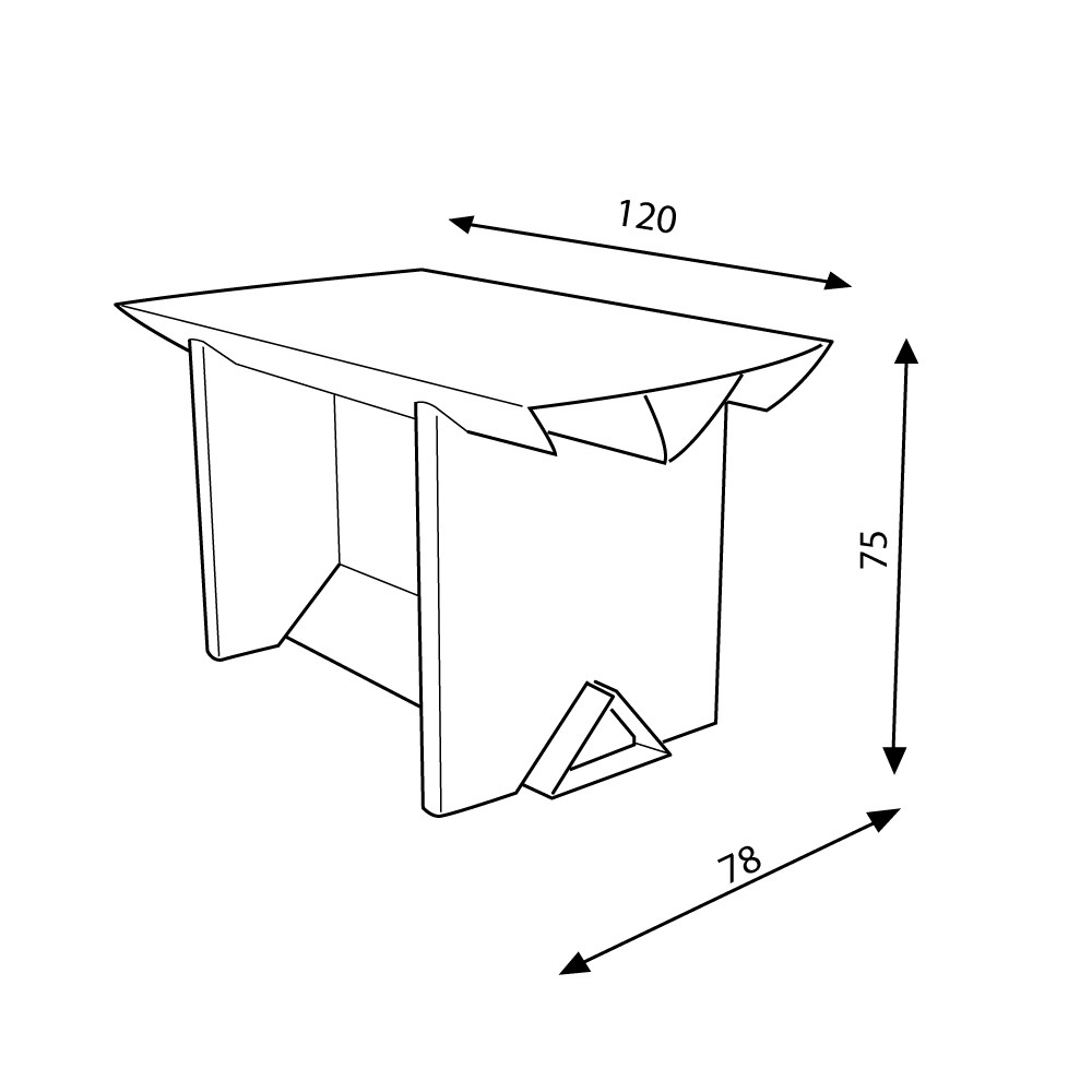 Table Ixi 120x78x75 cm