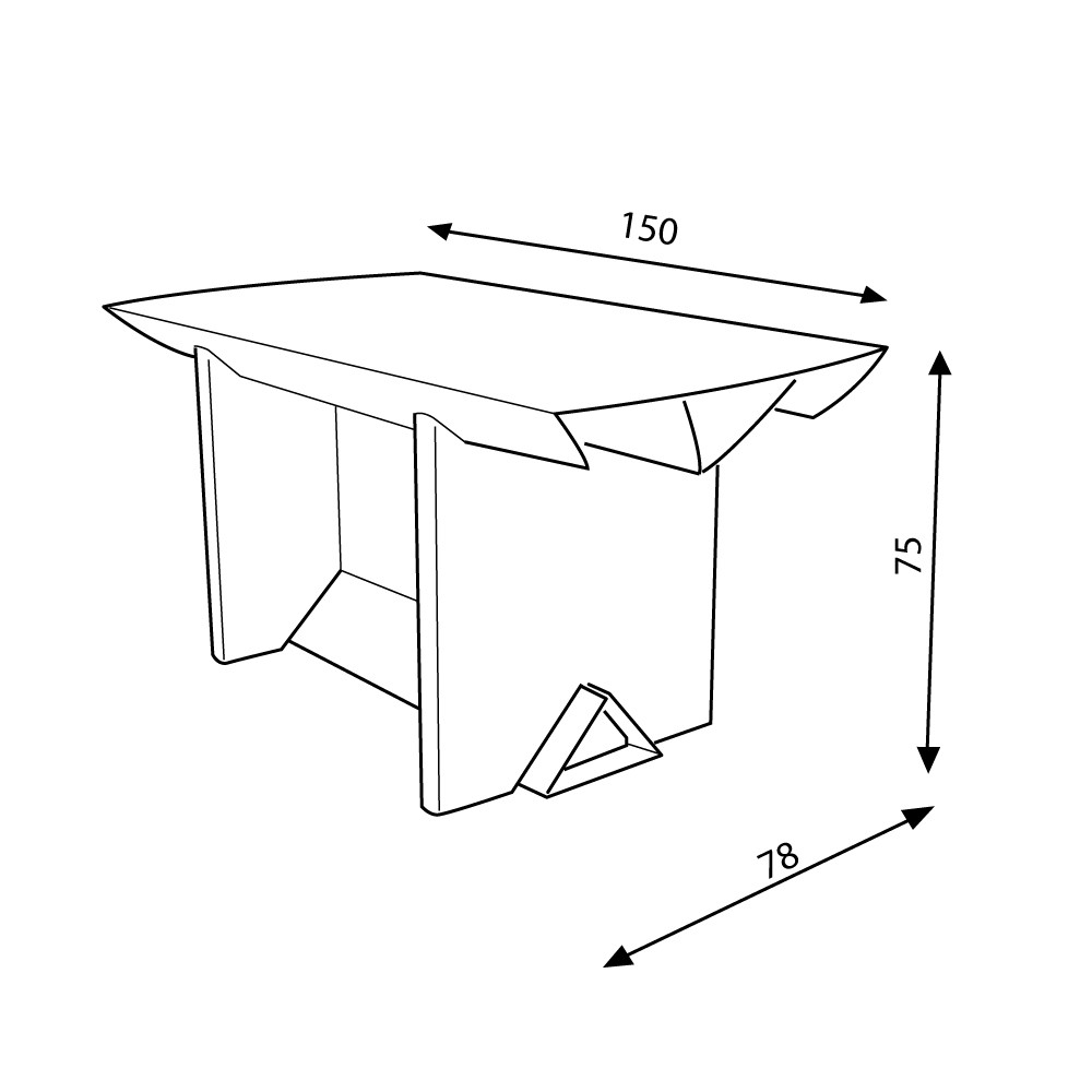 Table Ixi 150x78x75