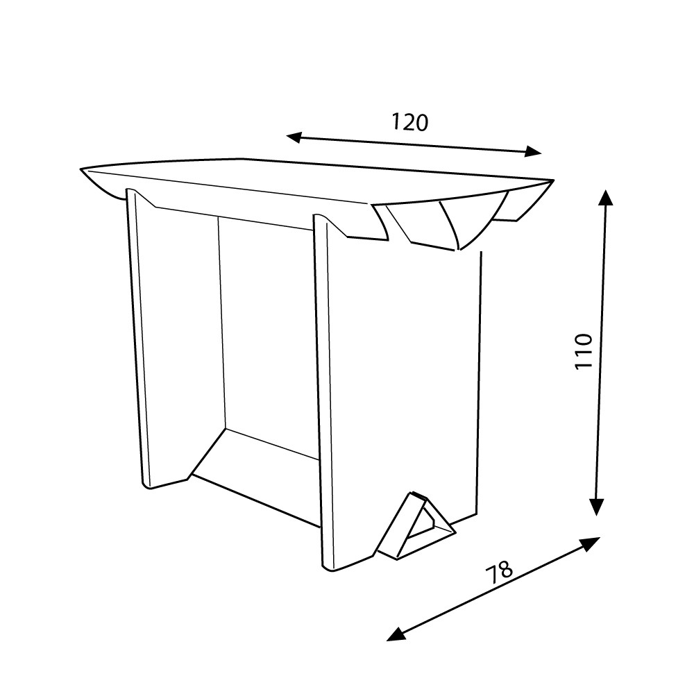 Table haute Ixi 120x78x110