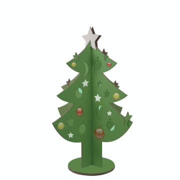 Sapin de noël petit format imprimé vert